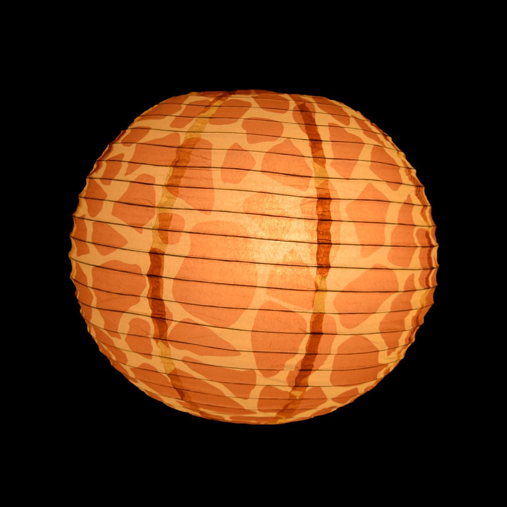 14&quot; 4-Pack Safari Animal Print Cheetah Giraffe Tiger Zebra Paper Lanterns Party Variety Pack