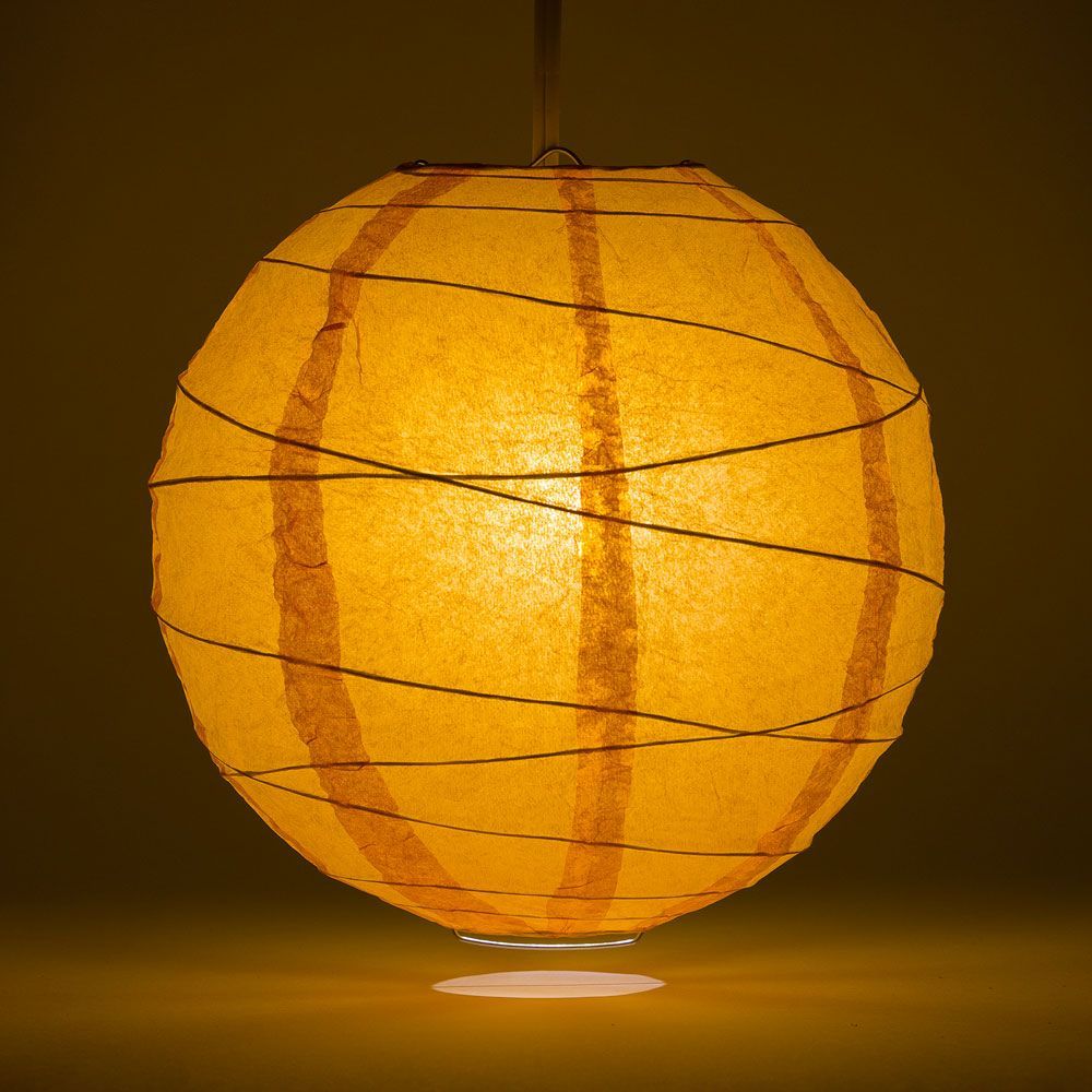 8&quot; Orange Round Paper Lantern, Crisscross Ribbing, Chinese Hanging Wedding &amp; Party Decoration - PaperLanternStore.com - Paper Lanterns, Decor, Party Lights &amp; More