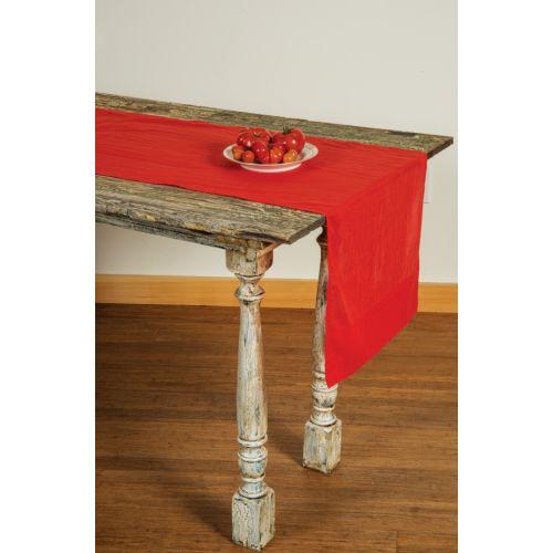 Poppy Red Cotton Voile Table Runner - PaperLanternStore.com - Paper Lanterns, Decor, Party Lights &amp; More