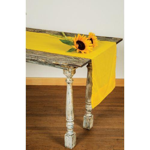 Sunflower Yellow Cotton Voile Table Runner - PaperLanternStore.com - Paper Lanterns, Decor, Party Lights &amp; More