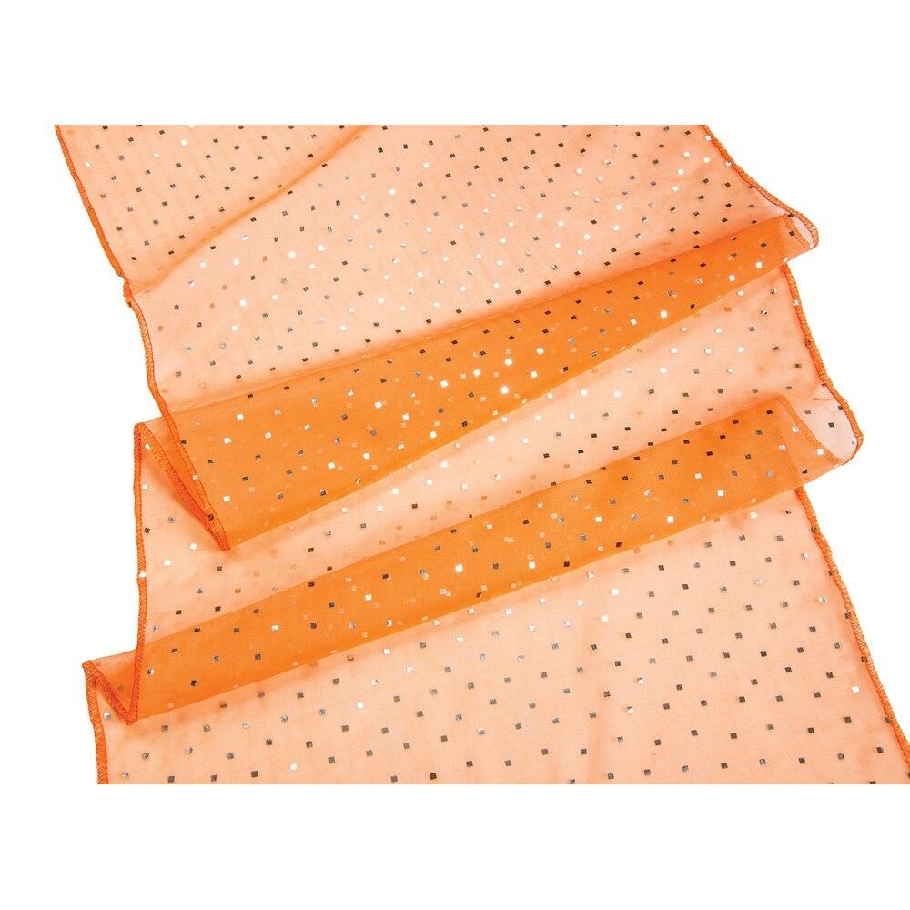 Mango Orange Sequin Table Runner - PaperLanternStore.com - Paper Lanterns, Decor, Party Lights &amp; More