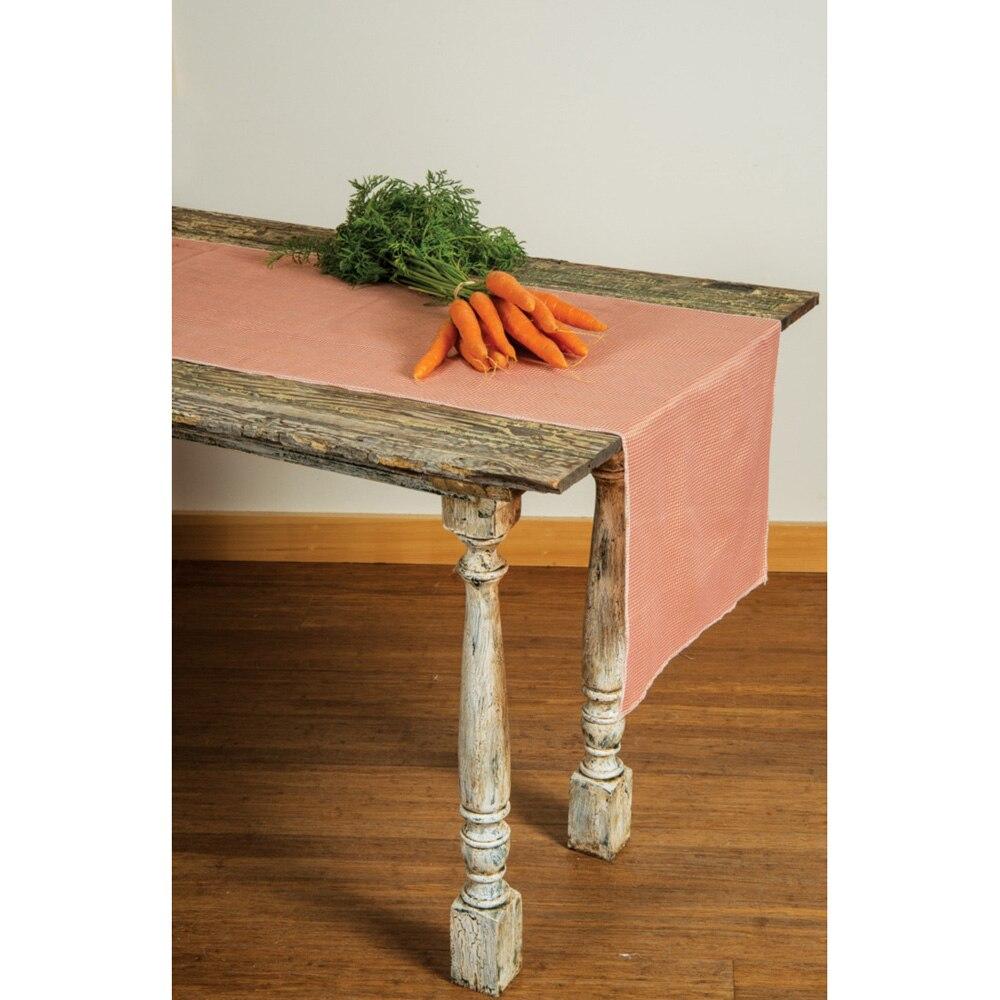 Mango Orange Gingham Cotton Table Runner - PaperLanternStore.com - Paper Lanterns, Decor, Party Lights &amp; More