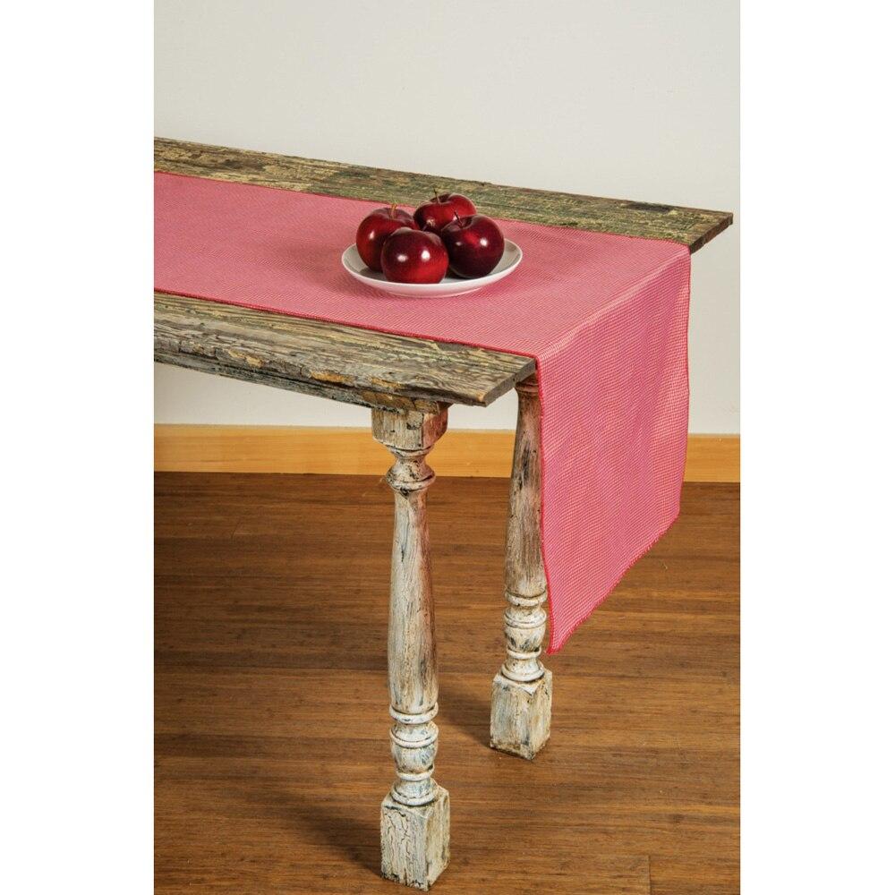 Poppy Red Gingham Cotton Table Runner - PaperLanternStore.com - Paper Lanterns, Decor, Party Lights & More