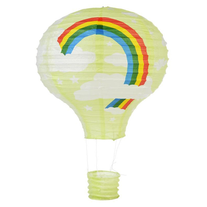 Light Lime Rainbow Hot Air Balloon Paper Lantern - PaperLanternStore.com - Paper Lanterns, Decor, Party Lights &amp; More