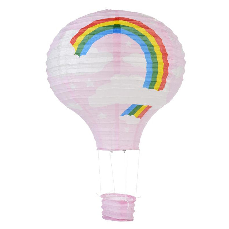 Pink Rainbow Hot Air Balloon Paper Lantern - PaperLanternStore.com - Paper Lanterns, Decor, Party Lights &amp; More