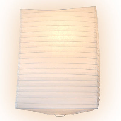 White Hako Paper Lantern - PaperLanternStore.com - Paper Lanterns, Decor, Party Lights & More