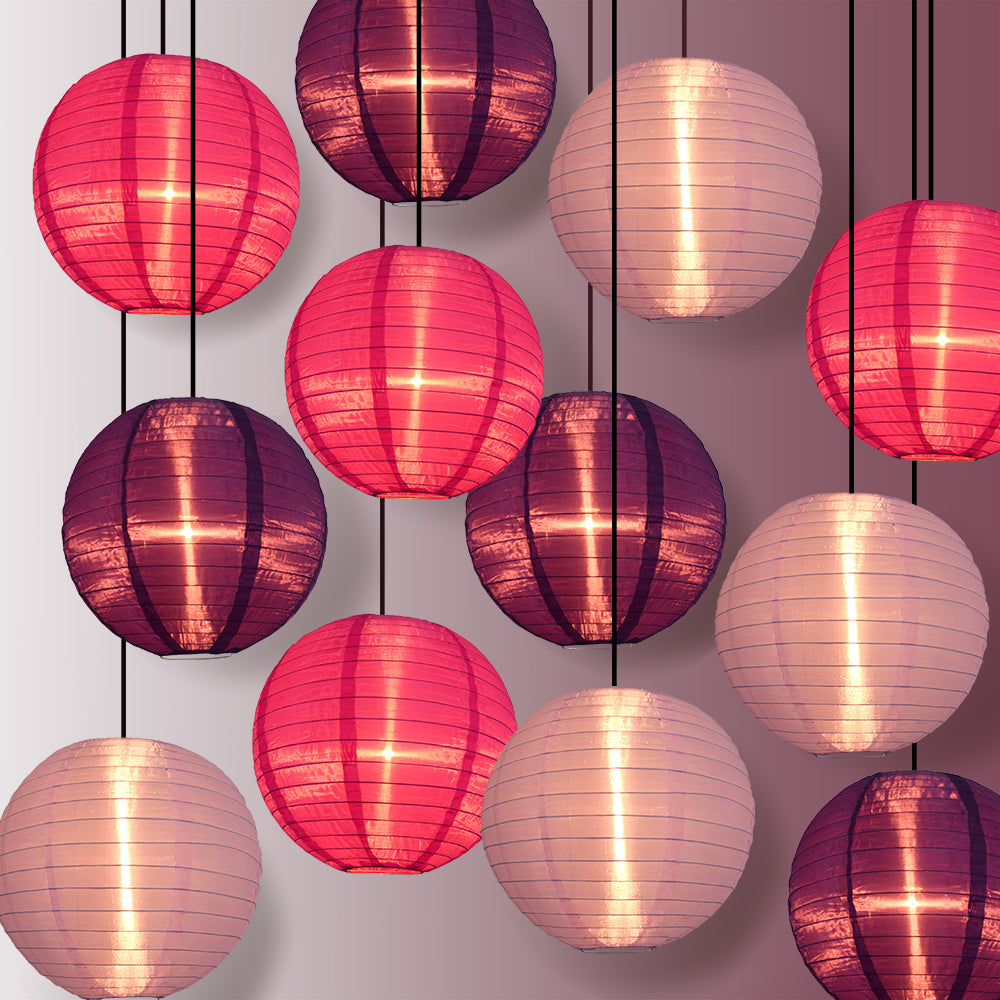 BEISHIDA 12 Inch Purple Paper Lanterns 6Packs Hanging Round Chinese BEISHIDA 12 Inch Purple Paper Lanterns 6Packs Hanging Round Chinese