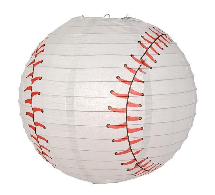 Los Angeles Pro Baseball 14-inch Paper Lanterns 6pc Combo Party Pack - Midnight Blue, Red, Maroon, Silver &amp; White - PaperLanternStore.com - Paper Lanterns, Decor, Party Lights &amp; More