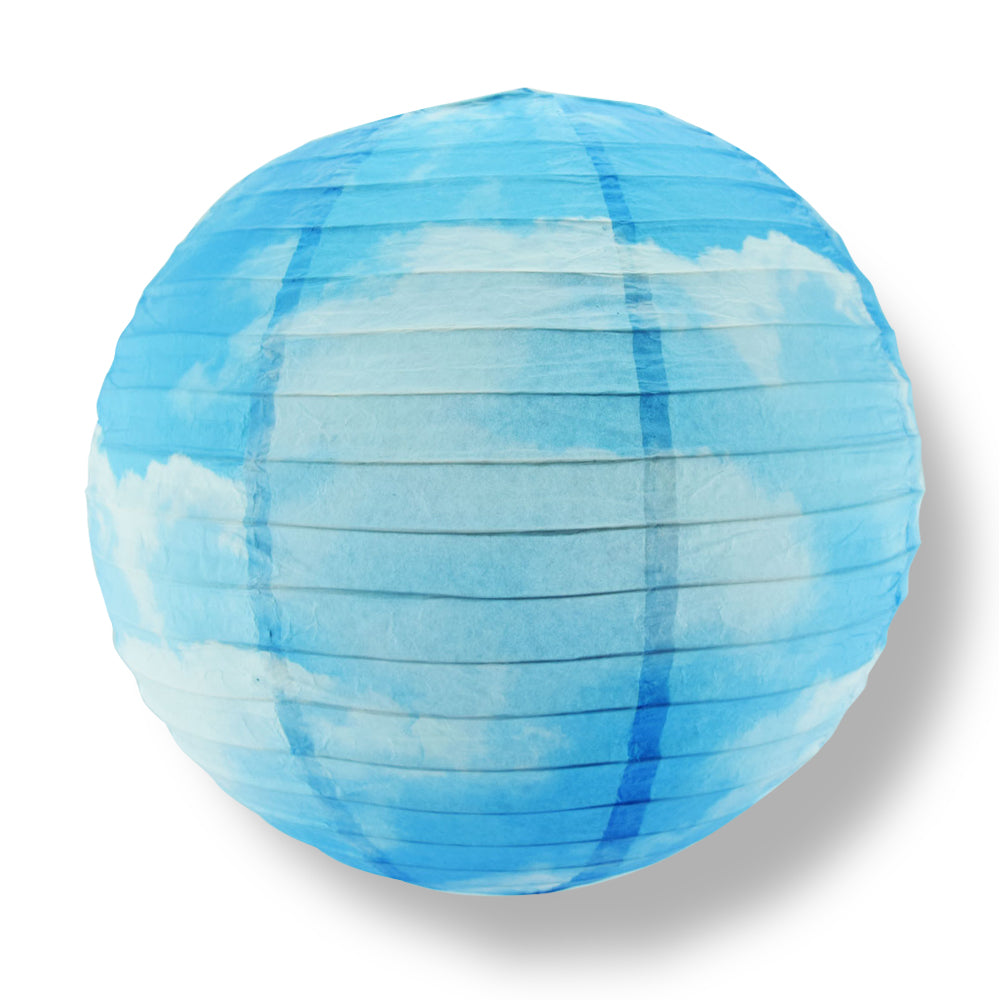 14" Premium Print Cotton Candy Clouds Paper Lantern, Design by Esper - PaperLanternStore.com - Paper Lanterns, Decor, Party Lights & More