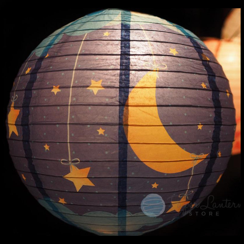 14" Premium Print Starry Sky Lullaby Paper Lantern, Design by Esper - PaperLanternStore.com - Paper Lanterns, Decor, Party Lights & More