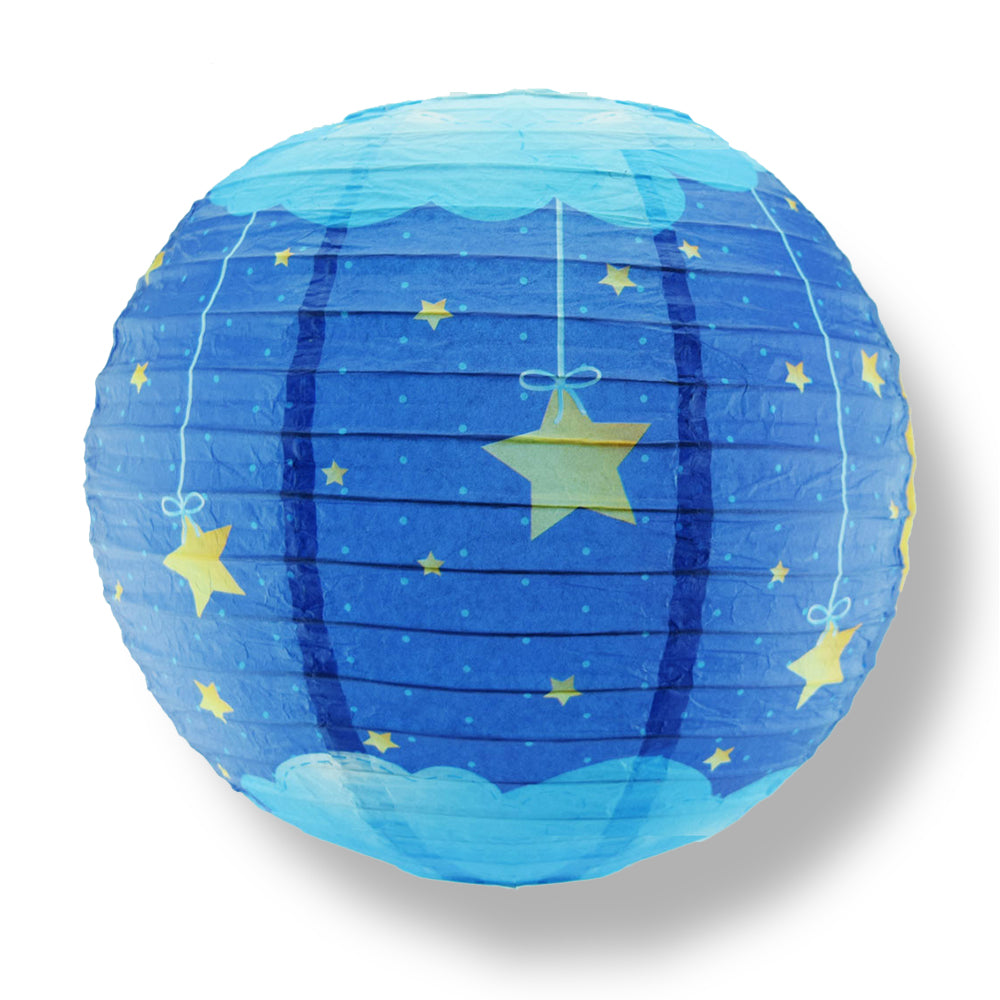 14" Premium Print Starry Sky Lullaby Paper Lantern, Design by Esper - PaperLanternStore.com - Paper Lanterns, Decor, Party Lights & More