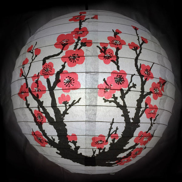 16&quot; Japanese Plum Tree II Paper Lantern - PaperLanternStore.com - Paper Lanterns, Decor, Party Lights &amp; More