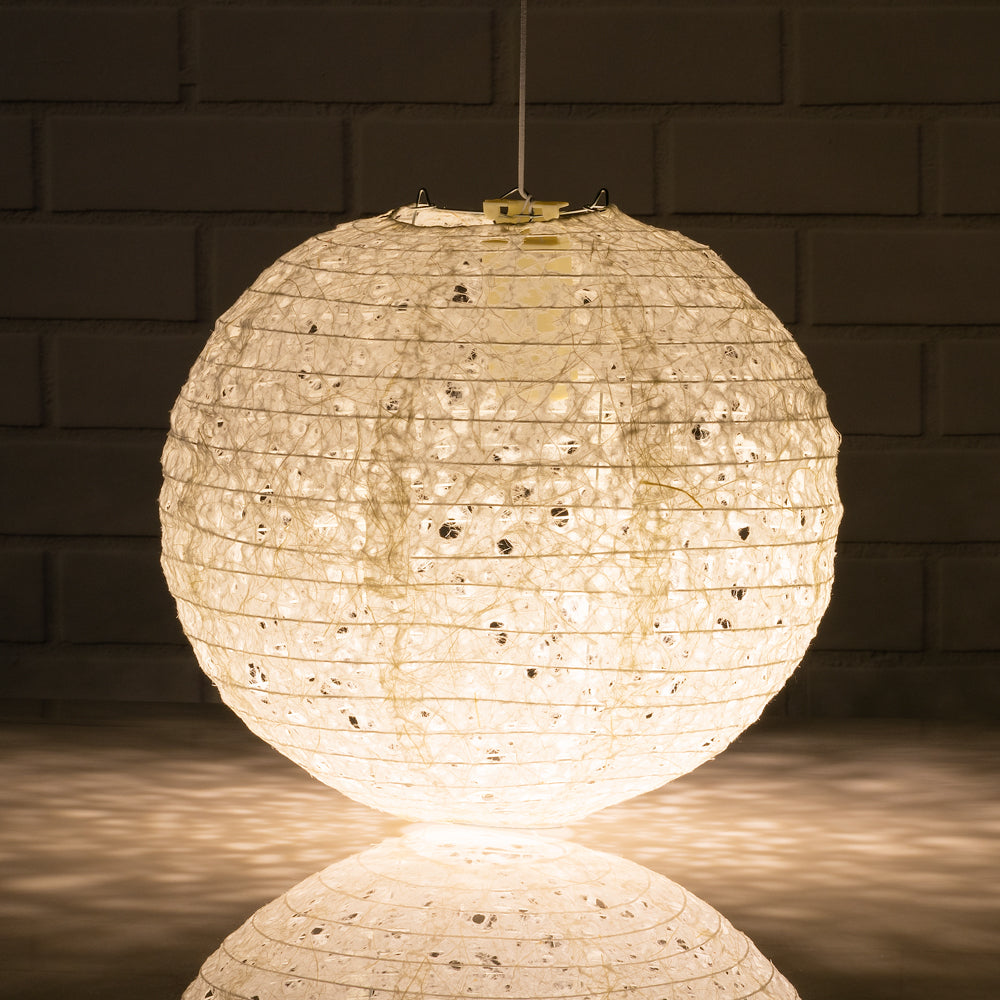 Glowing Paper Lanterns with White LED Lights - 8 Inch