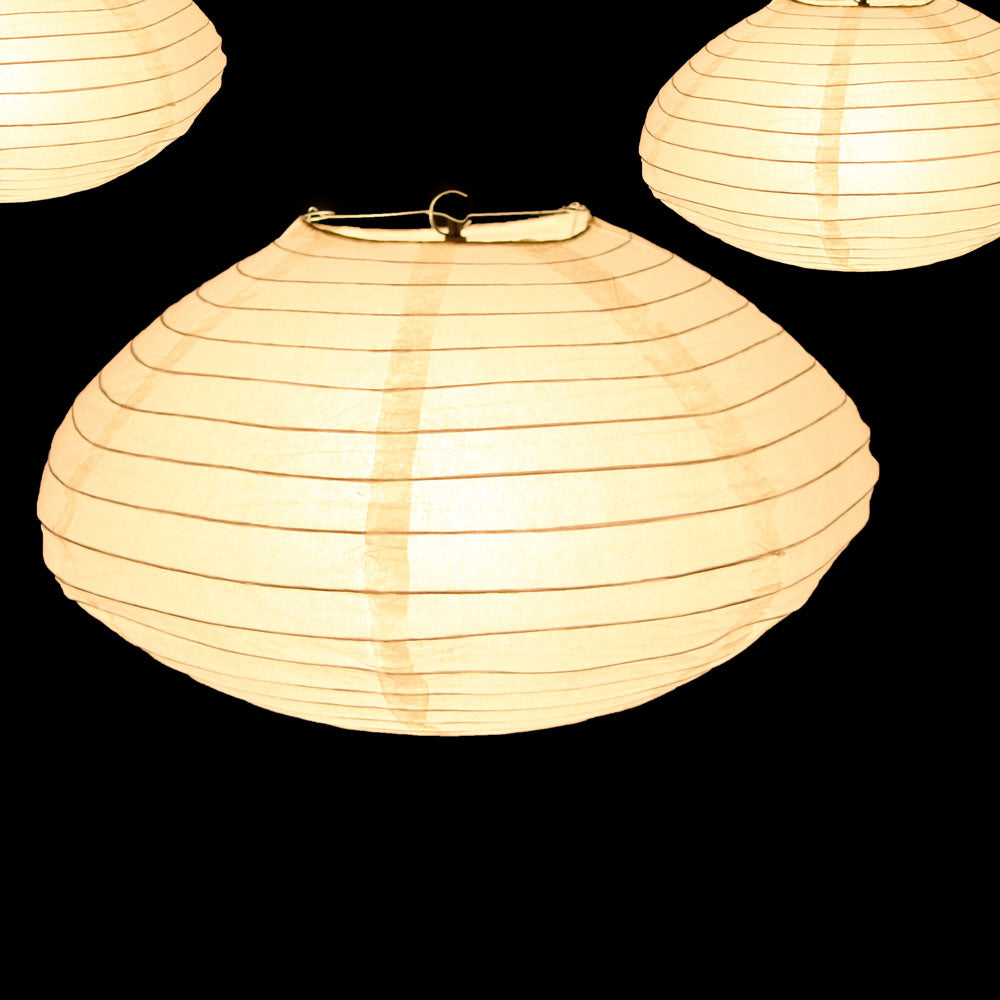 16" White Saturn Paper Lantern - PaperLanternStore.com - Paper Lanterns, Decor, Party Lights & More