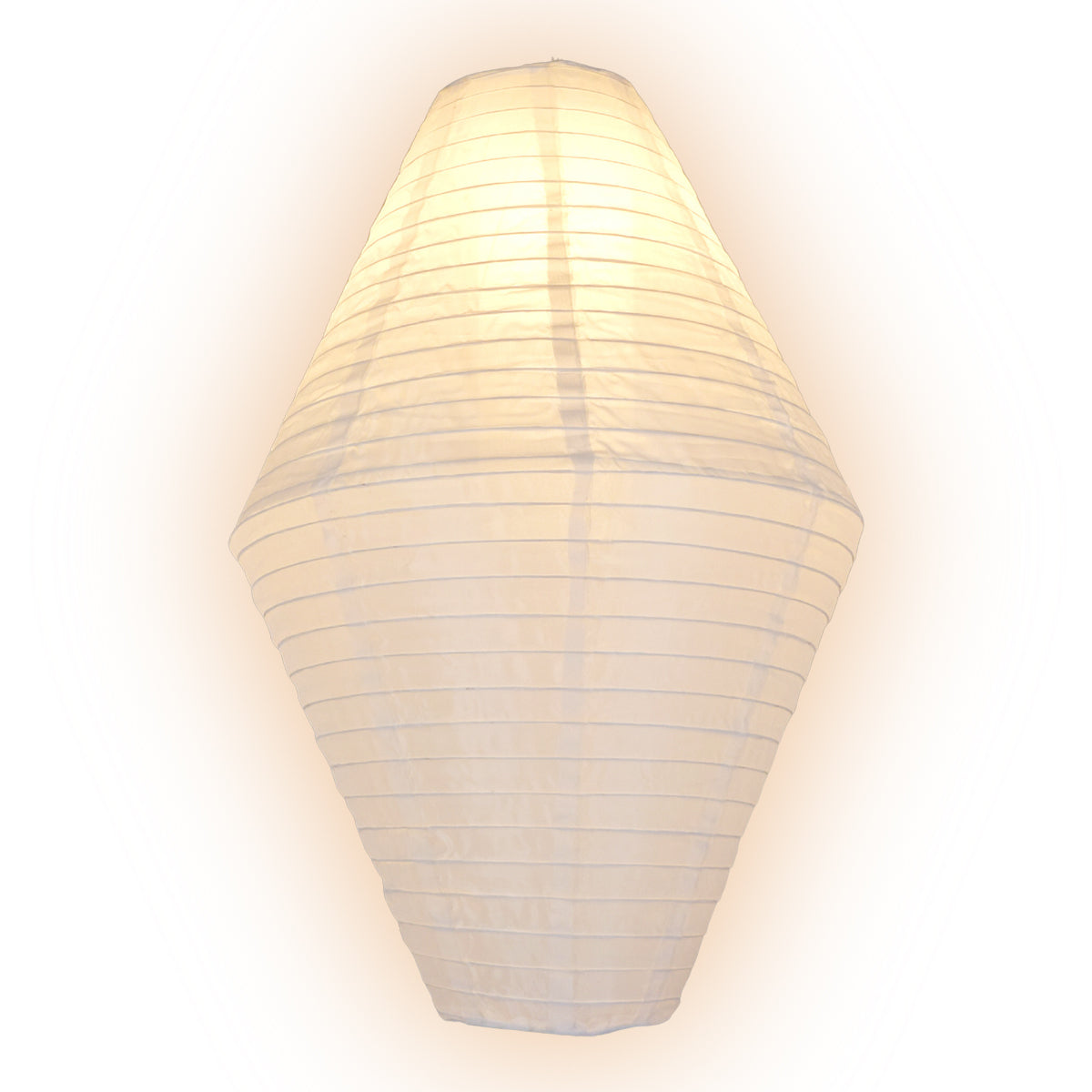 White Diamond Unique Shaped Shimmering Nylon Lantern, 16-inch x 24-inch