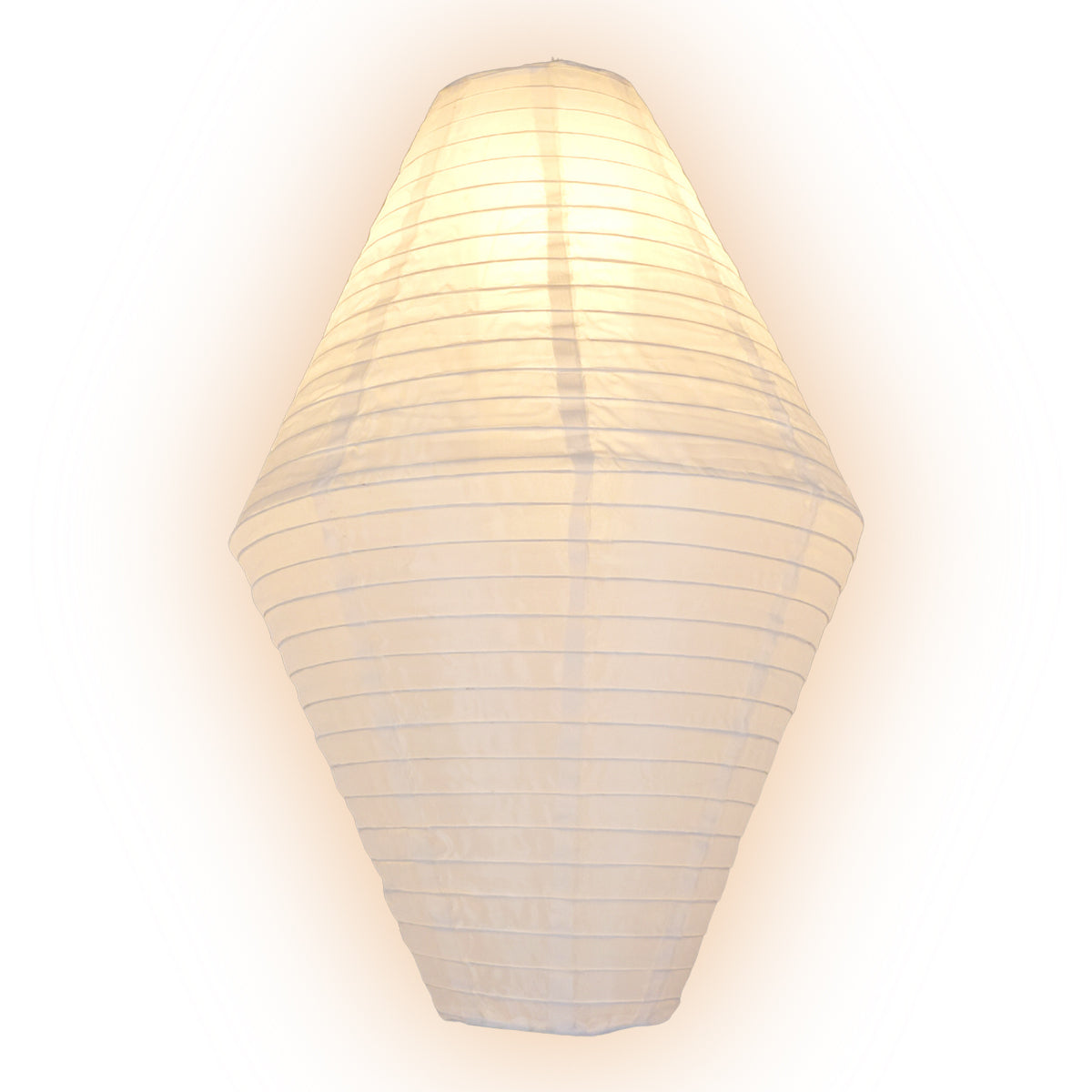 3-PACK | White Diamond Unique Shaped Shimmering Nylon Lanterns