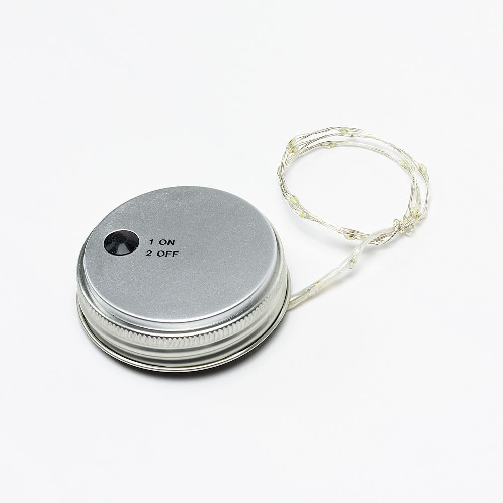 Fantado MoonBrightâ„¢ BULK PACK (6) LED Mason Jar Lights, Battery Powered for Wide Mouth - Warm White (Lid Light Only)