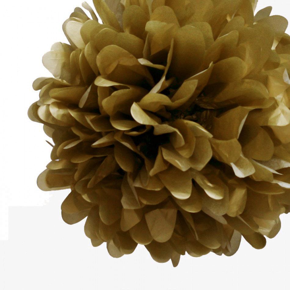 EZ-Fluff 20" Copper Tissue Paper Pom Poms Flowers Balls, Hanging Decorations (4 PACK) - PaperLanternStore.com - Paper Lanterns, Decor, Party Lights & More