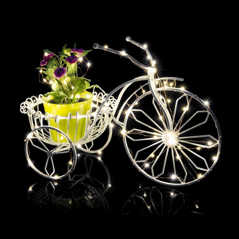 7.5 FT|20 LED Battery Operated Cool White Fairy String Lights With Copper Wire - PaperLanternStore.com - Paper Lanterns, Decor, Party Lights &amp; More