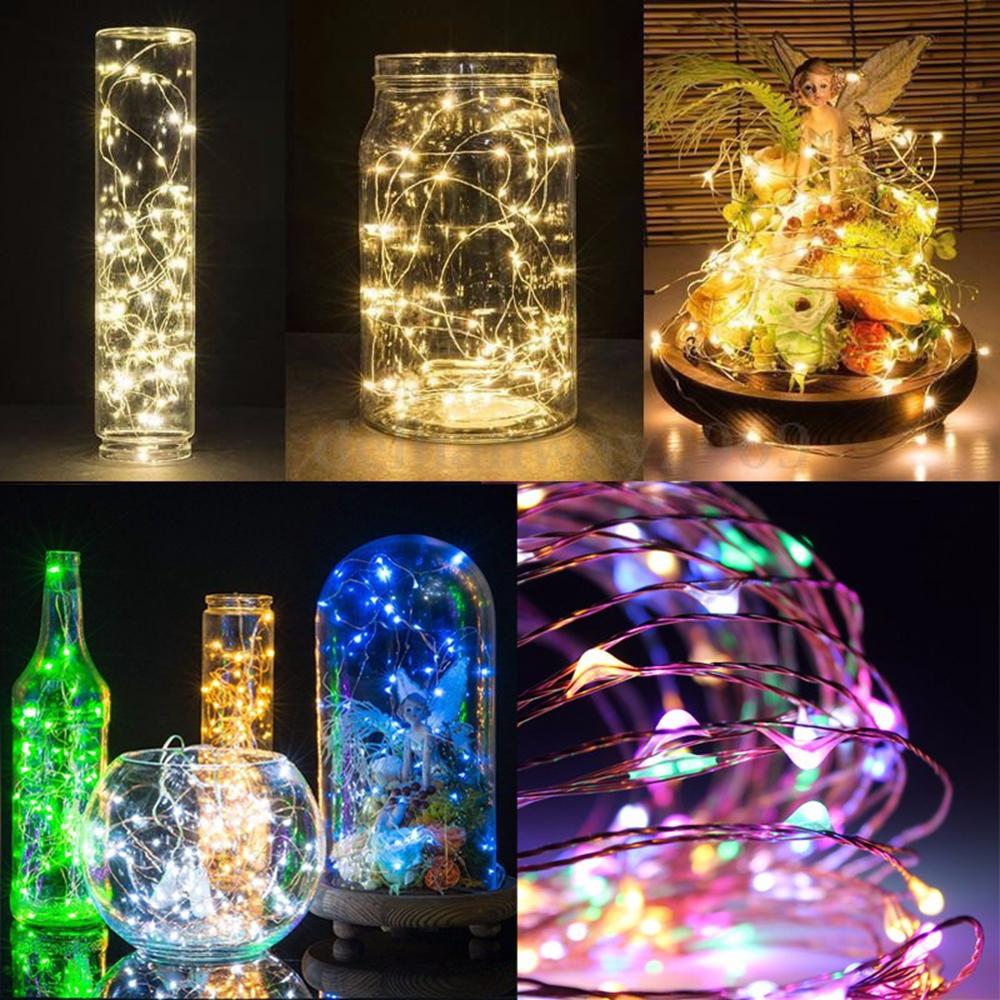 7 FT | 20 LED Weatherproof Battery Operated Cool White Copper Wire Fairy String Lights With Timer - PaperLanternStore.com - Paper Lanterns, Decor, Party Lights &amp; More