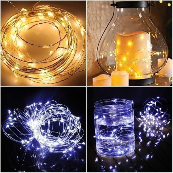 LED Mini Lantern Fairy Lights Battery 20 LEDs 3 Meters with Timer Warm  White Holiday String Lights for Outdoors and Indoors