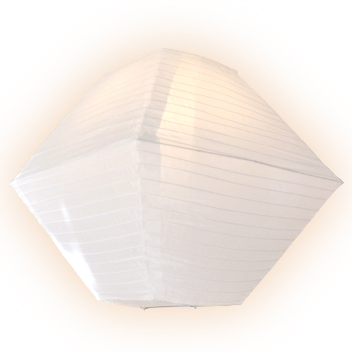 20&quot; White Pagoda II Unique Shaped Shimmering Nylon Lantern