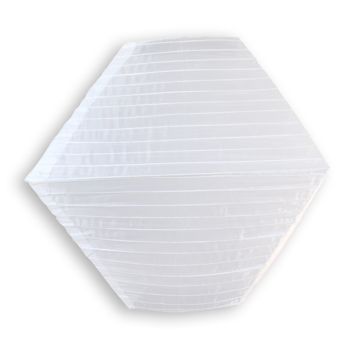 20&quot; White Pagoda II Unique Shaped Shimmering Nylon Lantern