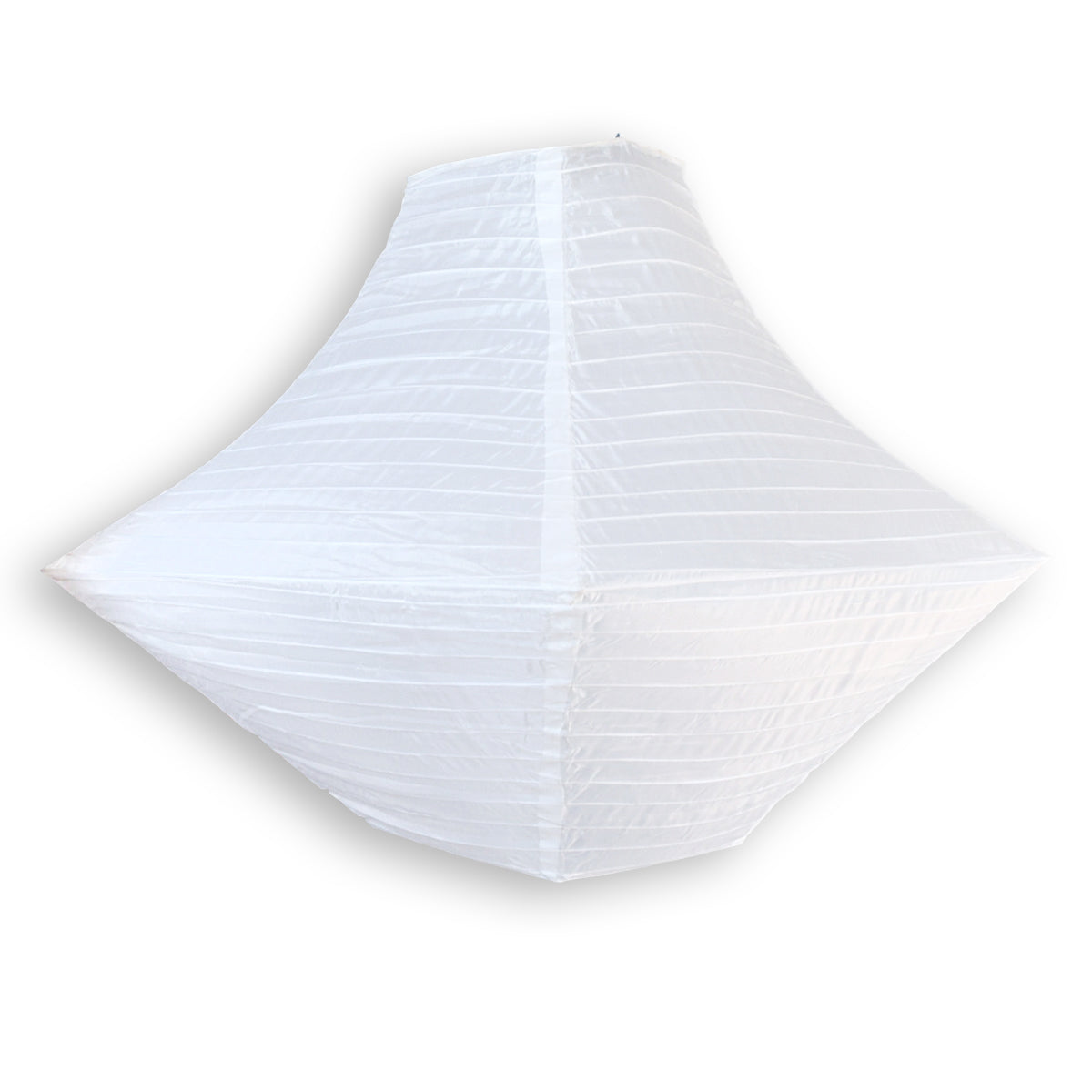 20&quot; White Pagoda Unique Shaped Shimmering Nylon Lantern