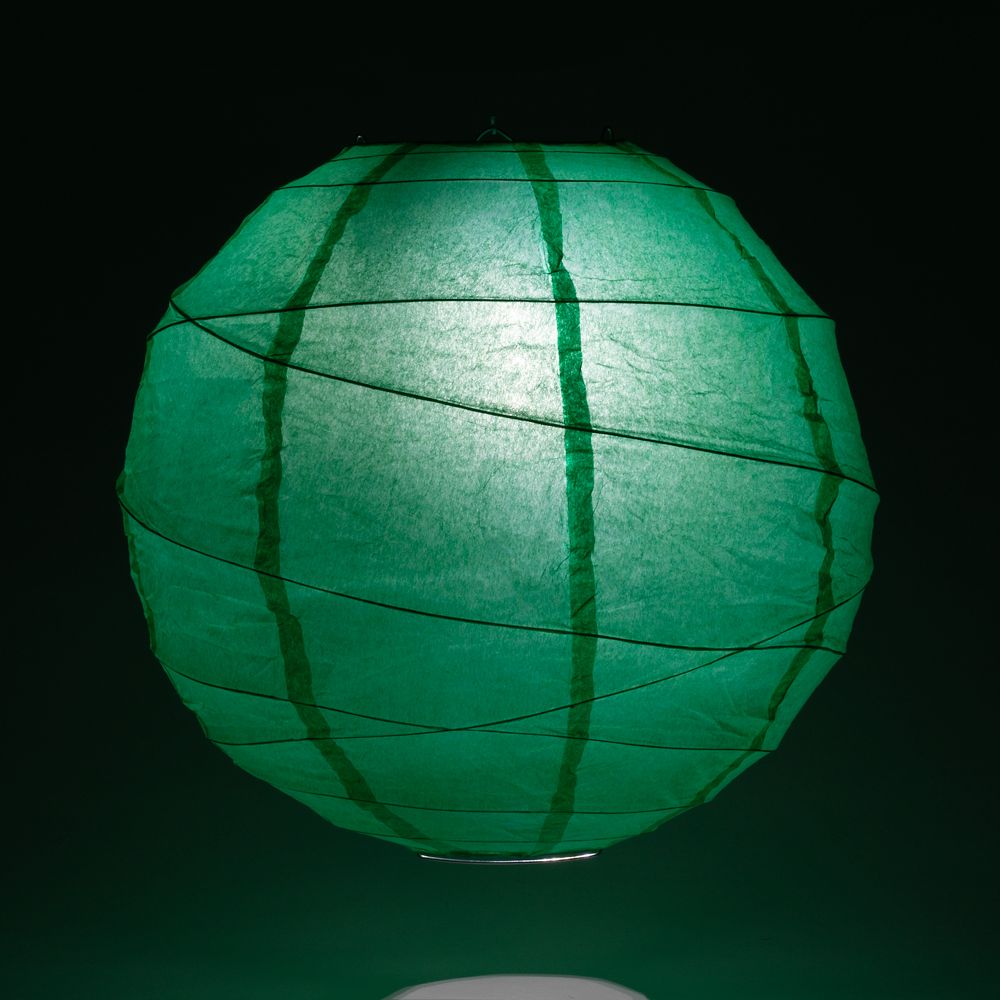 14&quot; Arcadia Teal Round Paper Lantern, Crisscross Ribbing, Chinese Hanging Wedding &amp; Party Decoration - PaperLanternStore.com - Paper Lanterns, Decor, Party Lights &amp; More