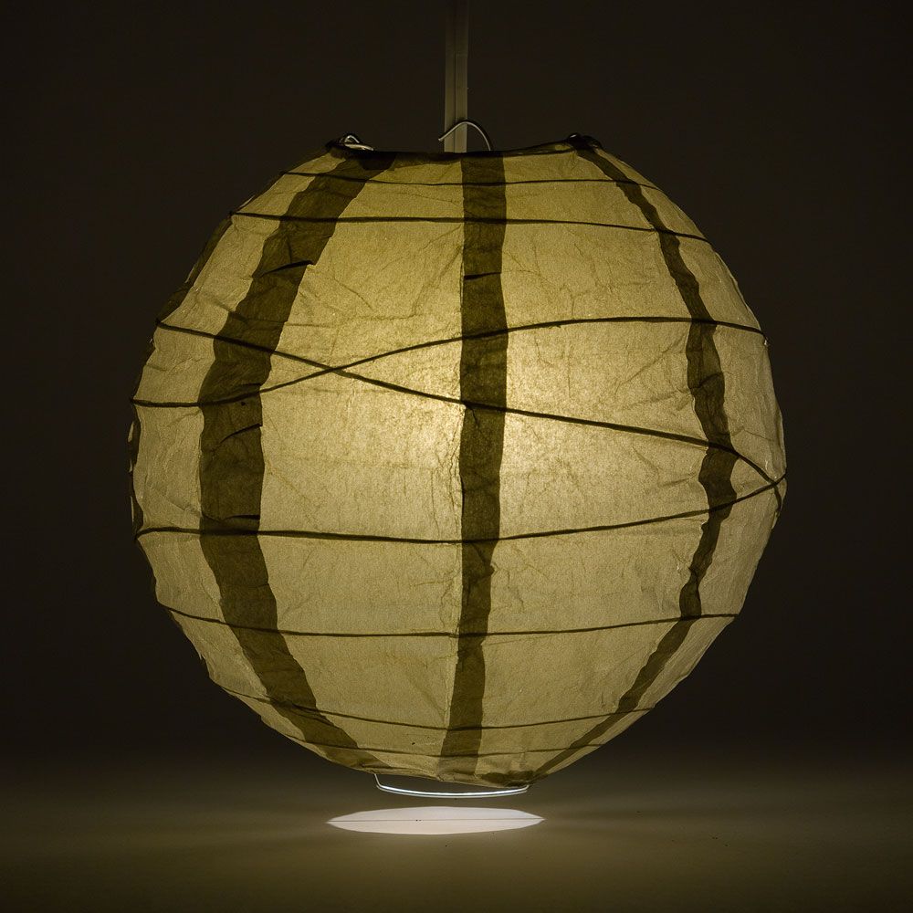 20" Gold Round Paper Lantern, Crisscross Ribbing, Chinese Hanging Wedding & Party Decoration - PaperLanternStore.com - Paper Lanterns, Decor, Party Lights & More