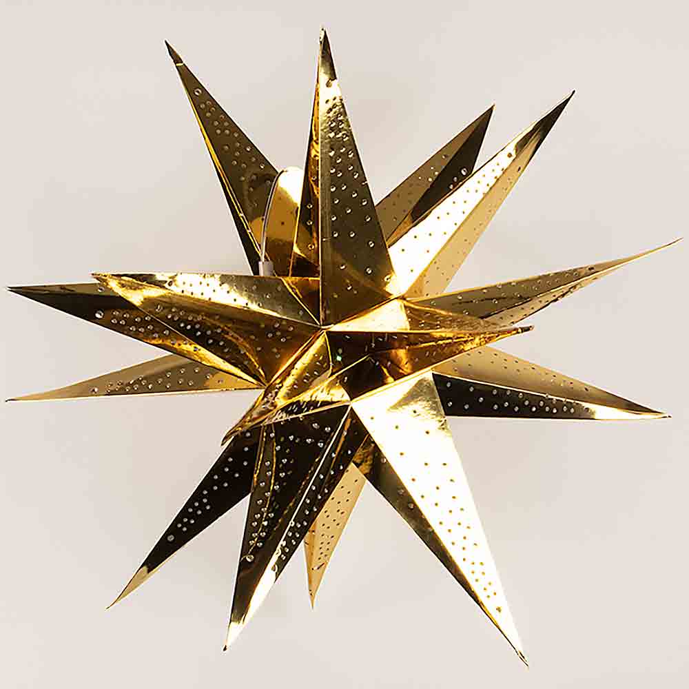 Multi Point Paper Star Light Twinkle Star 9 Point 25