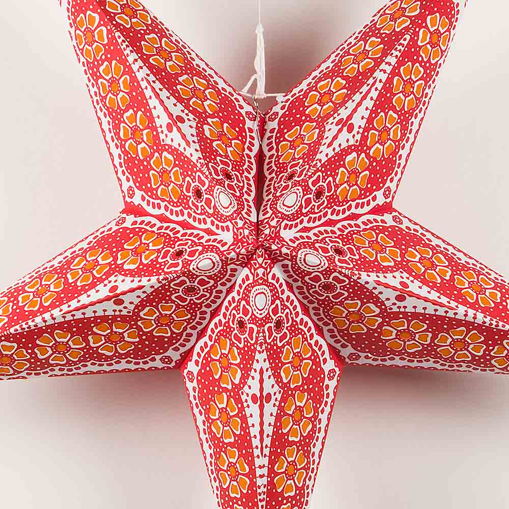 24&quot; Red Petal Paper Star Lantern, Chinese Hanging Wedding &amp; Party Decoration - PaperLanternStore.com - Paper Lanterns, Decor, Party Lights &amp; More