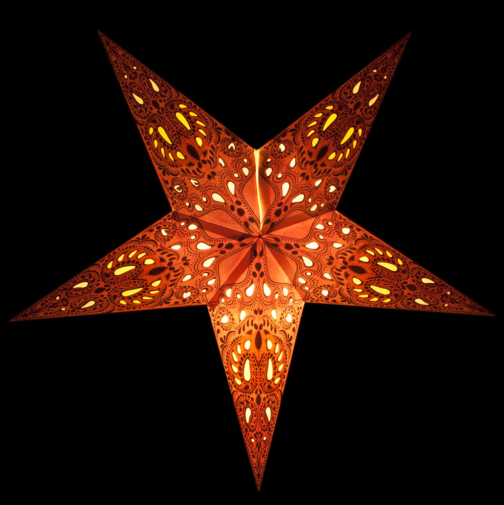 24" White Galaxy Paper Star Lantern, Chinese Hanging Wedding & Party Decoration - PaperLanternStore.com - Paper Lanterns, Decor, Party Lights & More