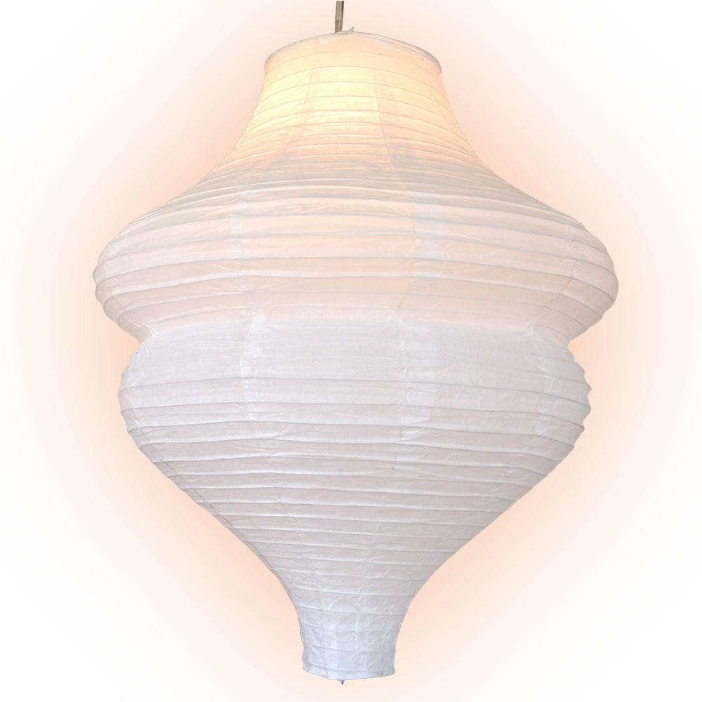 Jumbo White Beehive Unique Shaped Paper Lanterns, 24-inch x 30-inch (Value Packs)