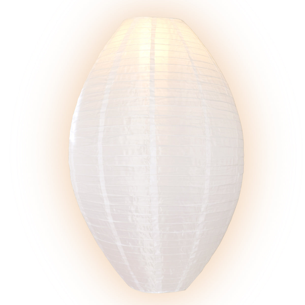 3-PACK | Large White Kawaii Unique Oval Egg Shaped Shimmering Nylon Lanterns