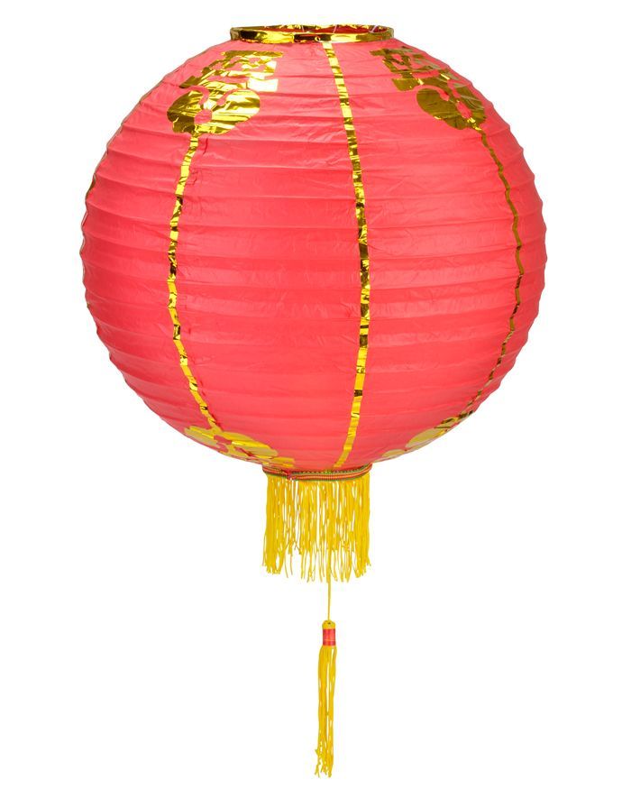 24" Traditional Chinese Lantern w/Tassel - PaperLanternStore.com - Paper Lanterns, Decor, Party Lights & More