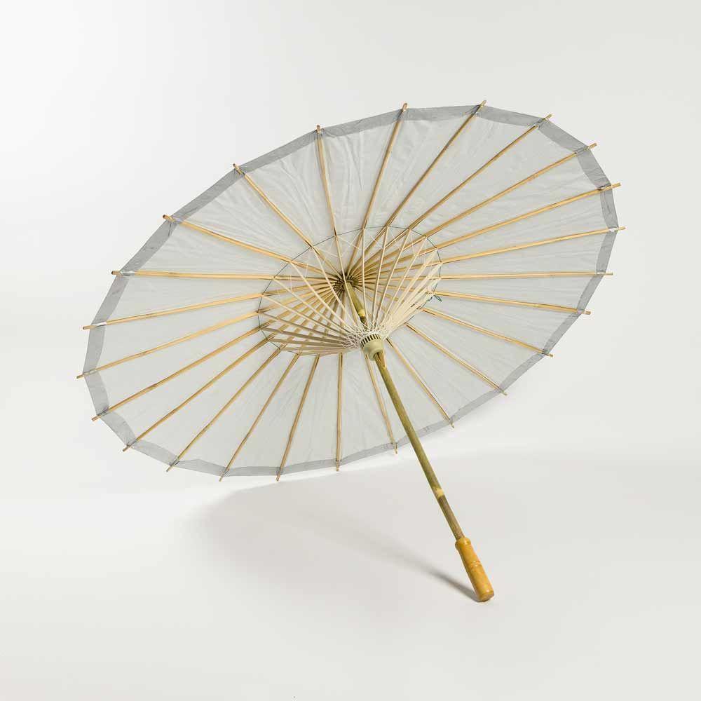 28" Silver Paper Parasol Umbrella - PaperLanternStore.com - Paper Lanterns, Decor, Party Lights & More
