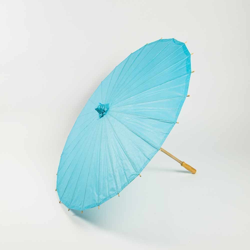 32&quot; Water Blue Paper Parasol Umbrella - PaperLanternStore.com - Paper Lanterns, Decor, Party Lights &amp; More