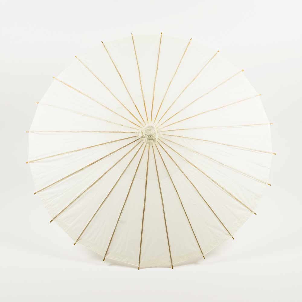 28&quot; Beige/Ivory Paper Parasol Umbrella - PaperLanternStore.com - Paper Lanterns, Decor, Party Lights &amp; More