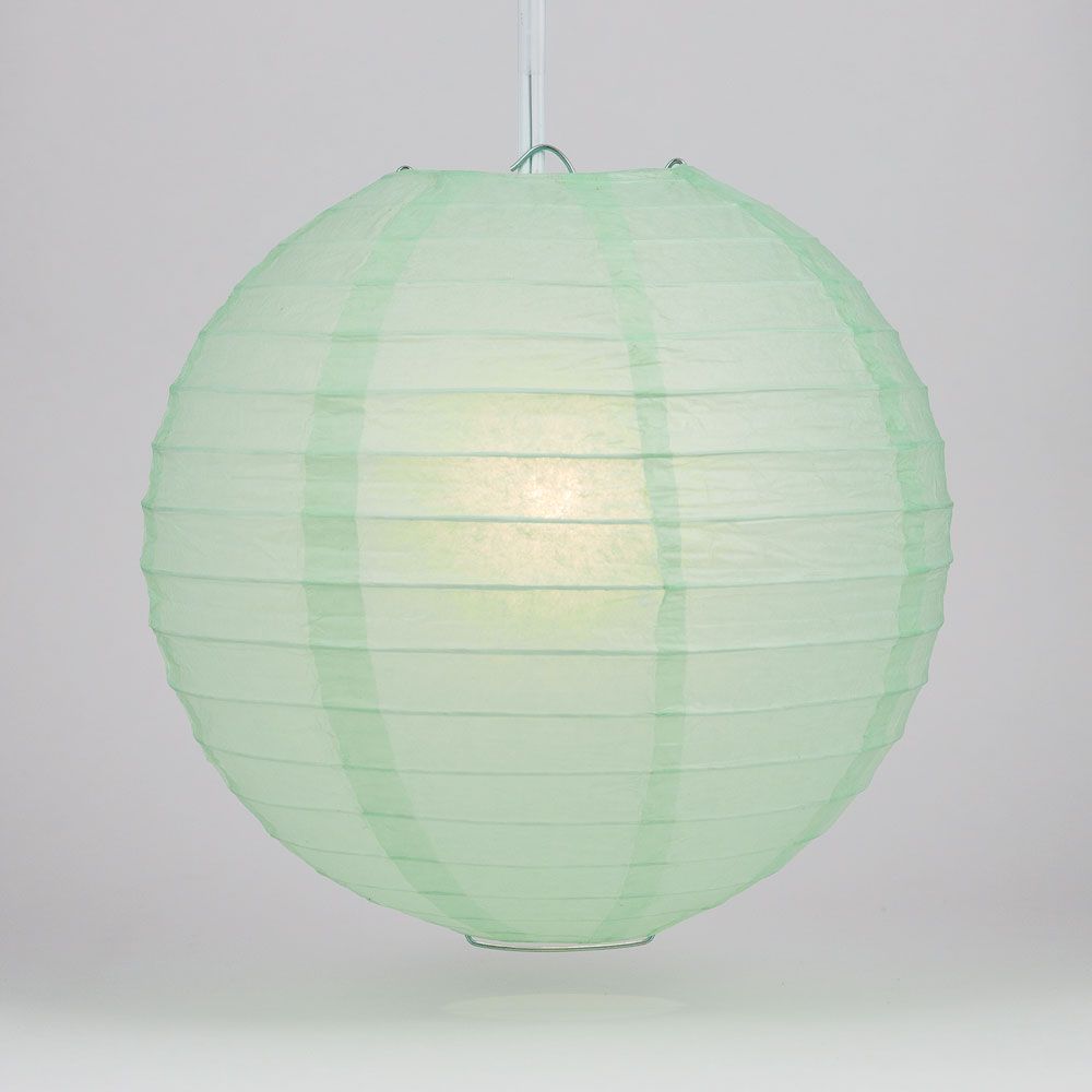 30&quot; Cool Mint Green Jumbo Round Paper Lantern, Even Ribbing, Chinese Hanging Wedding &amp; Party Decoration - PaperLanternStore.com - Paper Lanterns, Decor, Party Lights &amp; More