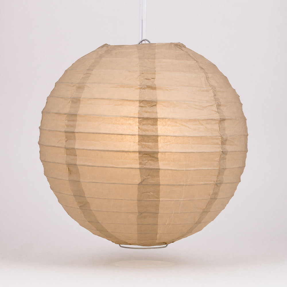 30&quot; Dusty Sand Rose Jumbo Round Paper Lantern, Even Ribbing, Chinese Hanging Wedding &amp; Party Decoration - PaperLanternStore.com - Paper Lanterns, Decor, Party Lights &amp; More