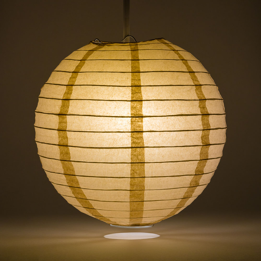 30" Dusty Sand Rose Jumbo Round Paper Lantern, Even Ribbing, Chinese Hanging Wedding & Party Decoration - PaperLanternStore.com - Paper Lanterns, Decor, Party Lights & More
