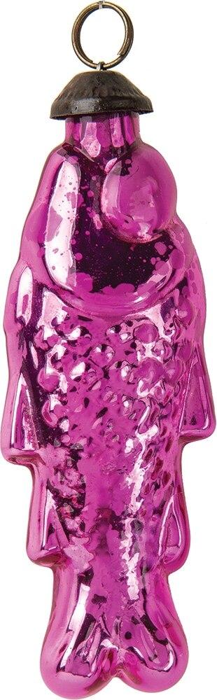 Mercury Glass Fish Ornament,  Small Fuchsia - PaperLanternStore.com - Paper Lanterns, Decor, Party Lights &amp; More