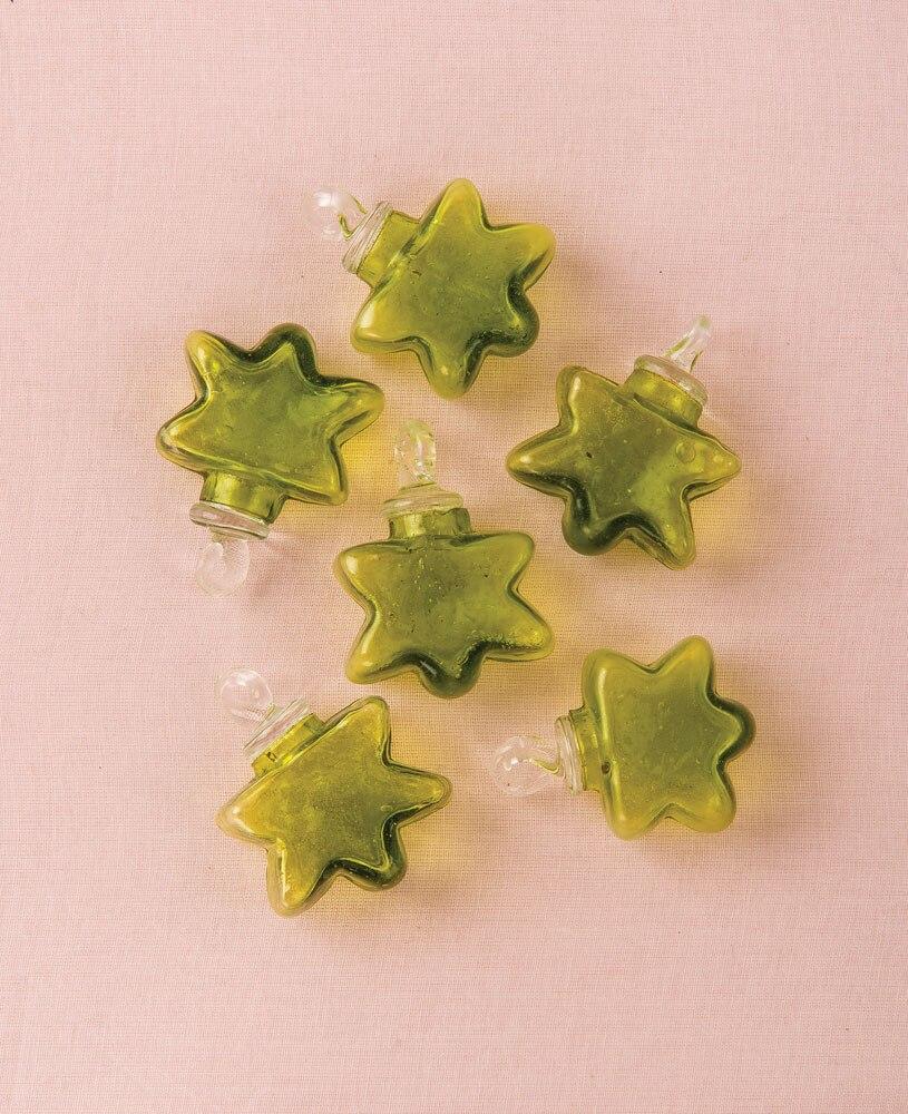 Bottle Green Imogen Mini Recycled Glass Star Ornament, Set of 6 - PaperLanternStore.com - Paper Lanterns, Decor, Party Lights &amp; More