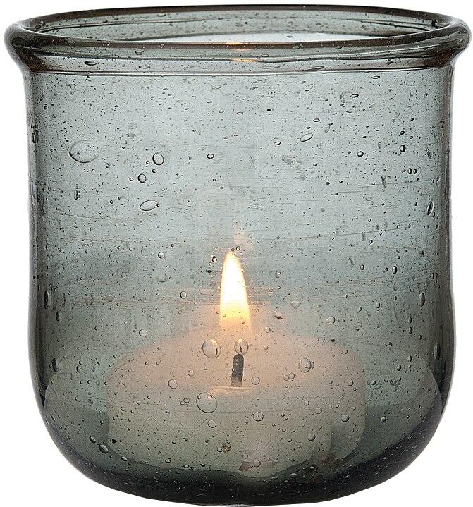 Charcoal Grey Starfish Recycled Glass Cup Candle Holder - PaperLanternStore.com - Paper Lanterns, Decor, Party Lights &amp; More
