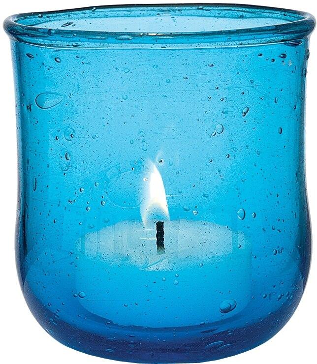 Turquoise Blue Starfish Recycled Glass Cup Candle Holder - PaperLanternStore.com - Paper Lanterns, Decor, Party Lights &amp; More