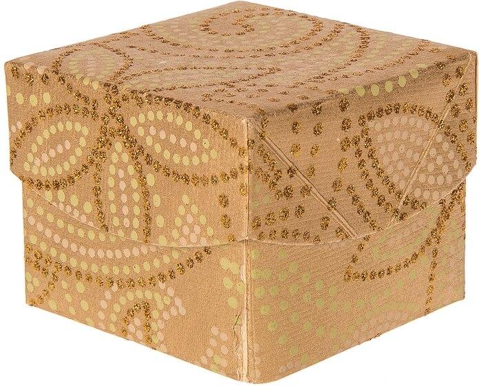 Gold Walkabout Extra Small Paper Gift Box - PaperLanternStore.com - Paper Lanterns, Decor, Party Lights &amp; More