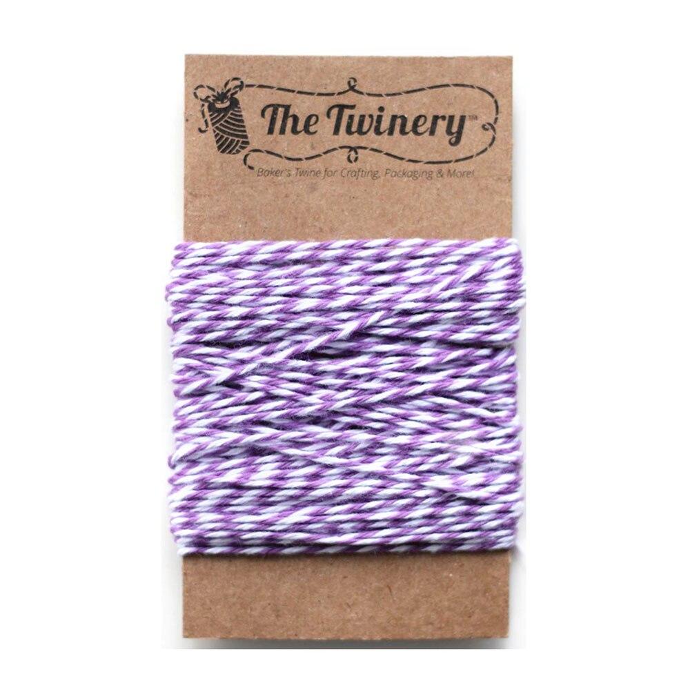 Bellflower Purple Striped Baker&#39;s Twine 15 Yards - PaperLanternStore.com - Paper Lanterns, Decor, Party Lights &amp; More