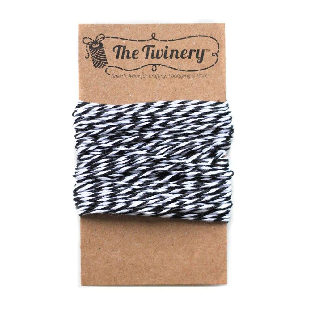 Black Tie Striped Baker&#39;s Twine 15 Yards - PaperLanternStore.com - Paper Lanterns, Decor, Party Lights &amp; More