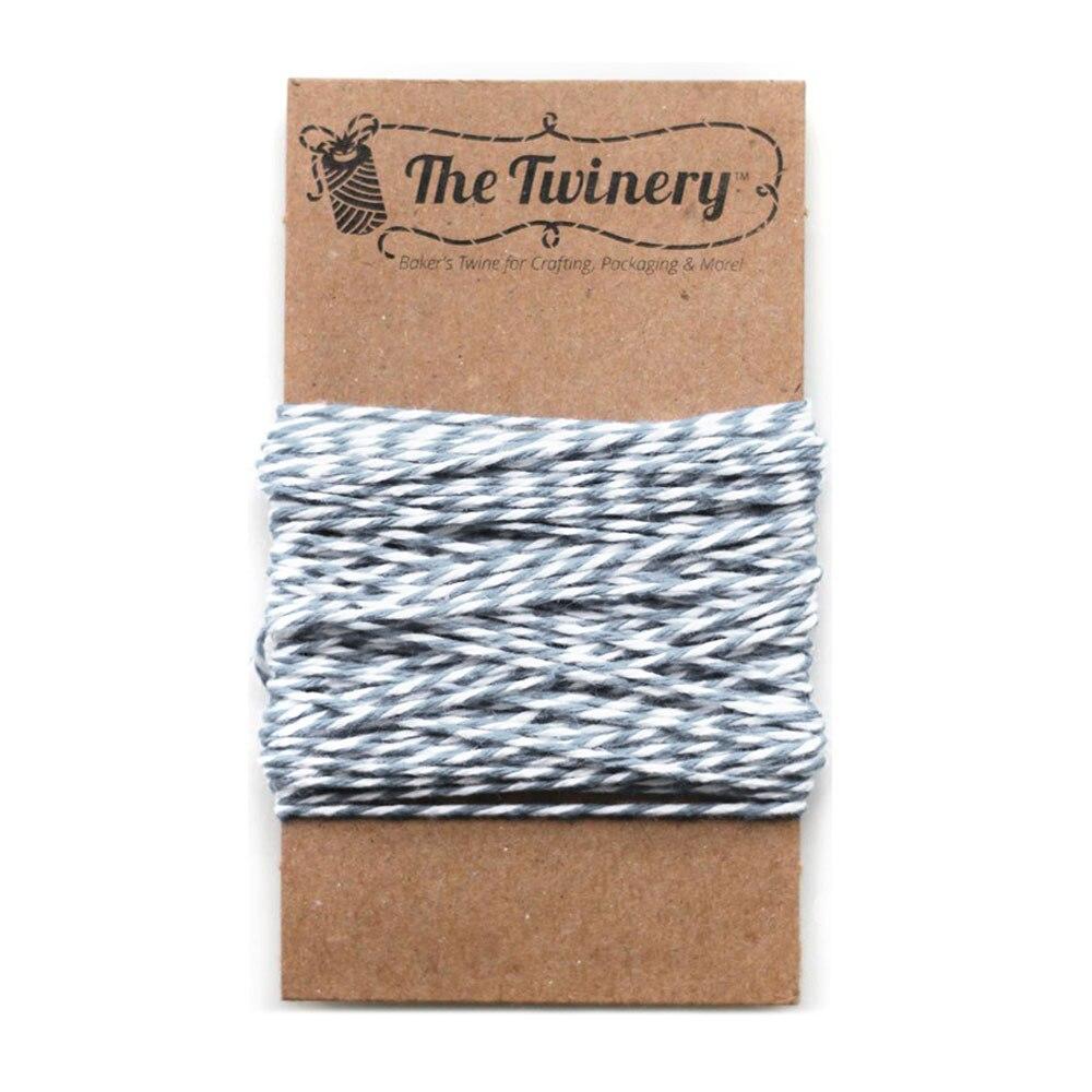 Dove Grey Striped Baker&#39;s Twine 15 Yards - PaperLanternStore.com - Paper Lanterns, Decor, Party Lights &amp; More